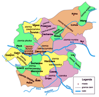 Divisions historiques de la Mazovie