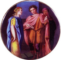 Bérénice Princesse de Judée à gauche avec Titus à droite