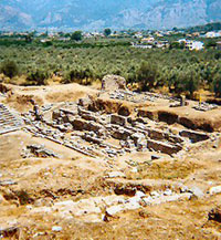Ruines du théâtre antique de Sparte