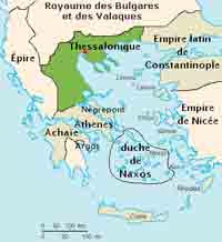 Carte du royaume de Thessalonique en 1204. source : Royaume de Thessalonique/ licence : CC BY-SA 3.0