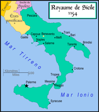 Le royaume de Sicile en 1154