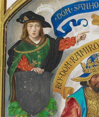 Portrait de Sanche 1er roi d'Aragon et de Navarre par Antonio de Hollanda Peintre portugais