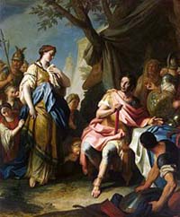 Alexandre le Grand et Roxane tableau de Pietro Antonio Rotari (Musée de l'Ermitage Saint-Pétersbourg)