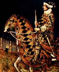 Guidoriccio da Fogliano dit Guido Riccio da Fogliano par Simone Martini. 