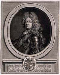 Portrait gravé d'après Hyacinthe Rigaud, de Charles-François de Vintimille, comte du Luc, marquis de Savigny, ambassadeur de France en Suisse puis à Vienne, lieutenant général des armées du roi, né au Luc (Var)