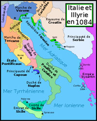 L'Italie en 1084.