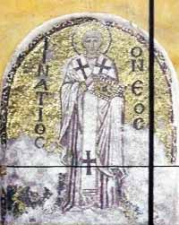 Mosaïque représentant Ignace de Constantinople Patriarche de Constantinople du 3 juillet 847 au 23 octobre 858 et du 23 novembre 867 à sa mort. 