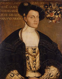 Portrait de Philippe 1er, Landgrave de Hesse (1504-1567) (tableau de Hans Krell château de Wartburg en Thuringe