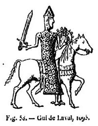 Gravure représentant le sceau de Gui de Laval en 1095