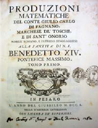 Giulio Carlo Fagnano del Toschi Mathématicien italien-Comte Fagnano et marquis de Saint-Onofrio en 1745