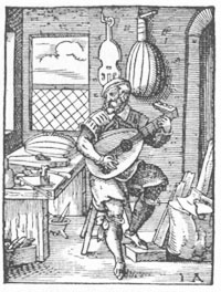 Atelier d'un luthier en 1568