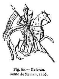 Galéran IV de Meulan Seigneur de Beaumont-le-Roger et de Gournay-sur-Marne-Comte de Meulan à partir de 1118-Vicomte d'Évreuxet 1er comte de Worcester en 1138