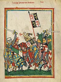 Représentation de Jean Ier de Brabant dans le codex Manesse. Source : wiki/Jean Ier de Brabant/domaine public