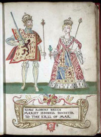 Le roi Robert 1er d'Écosse et sa femme, Isabelle de Mar