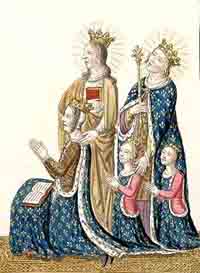 Jeanne d'Armagnac et ses enfants. Source : wiki/ Jeanne d'Armagnac/ domaine public