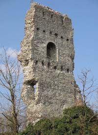 "Vestiges du château de Bramber (source wiki/Bramber en anglais)"