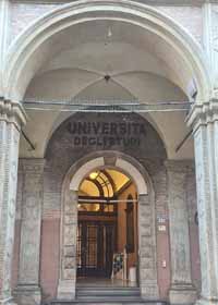 Palazzo Poggi, siège de l'Université de Bologne numéro 33 de la Via Zamboni. 