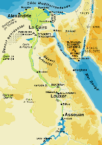 carte de l'Égypte antique 