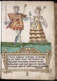 Robert III et Annabella Drummond dans l'Armorial de Forman (vers 1562).