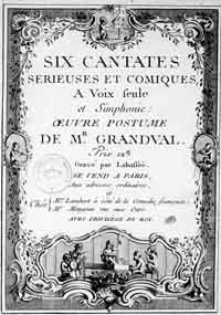 Nicolat Racot de Grandval Claveciniste, Organiste, compositeur et auteur dramatique français.