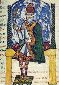 Boniface III de Toscane Marquis de Canossa de 1015 à 1052 et de Toscane de 1027 à 1052. (extrait Du manuscrit Vita Mathildis de Donizone)