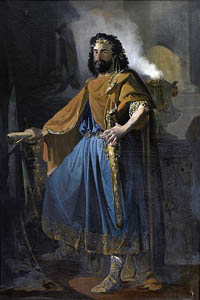 Euric Roi des Wisigoths de 466 à 484 par Manuel Rodríguez de Guzmán. Tableau conservé au Musée du Prado.