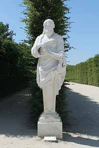 Isocrate par Pierre Granier (jardins de Versailles). Source : wiki/Isocrate/ Coyau / Wikimedia Commons / CC BY-SA 3.0