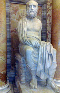 Sculpture d'Aristide le Juste dans les musées du Vatican