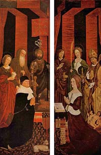 Le roi René et son épouse Jeanne sont représentés sur un triptyque peint par Nicolas Froment en 1475 et exposé dans la cathédrale d'Aix.