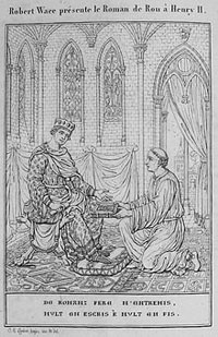 Wace présente le Roman de Rou à Henri II