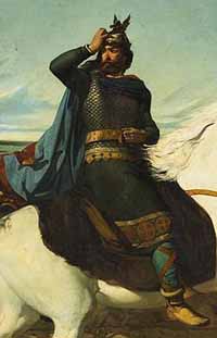 Rodéric Duc de Bétique et Roi Wisigoth d'Hispanie lors de la bataille du Guadalete.