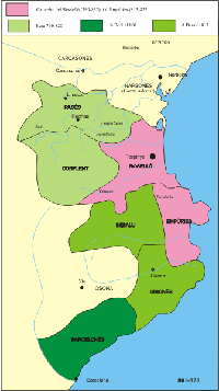 Domaines de Bera de Barcelone et de Gaucelme de Roussillon en 820