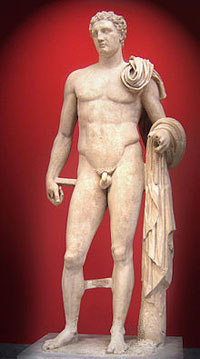 Hermès d'Atalante, copie romaine d'un original attribué à Lysippe, musée national archéologique d'Athènes.