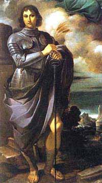 Saint Pancrace par le Guerchin (v. 1616). source : wiki/Pancrace de Rome/ domaine public