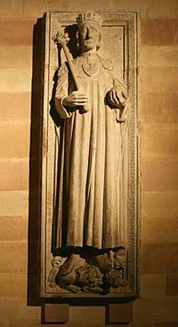 Gisant de Rodolphe Ier de Habsbourg, dans la cathédrale de Spire. Source : wiki/ Rodolphe Ier de Habsbourg/ Licence : CC BY-SA 3.0
