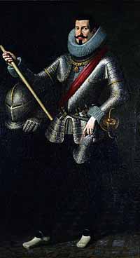 Pedro Téllez-Girón y Velasco, IIIe duc d'Osuna. Réalisée par Bartolomé González y Serrano, un portraitiste baroque qui a travaillé pour la cour de Philippe III. Source : wiki/Pedro Téllez-Girón y Velasco/ domaine public