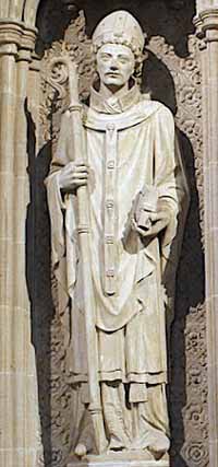 Statue de Juste dans la cathédrale de Rochester.