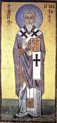Saint Ignace (fresque du monastère d'Hosios Loukas, Béotie, Grèce).