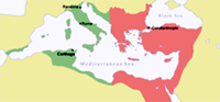 L'Empire Byzantin vers 550