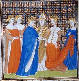 Berthe de Hollande se mariant avec le roi Philippe 1er.