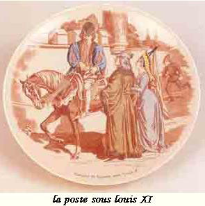 La poste sous Louis XI (assiette)