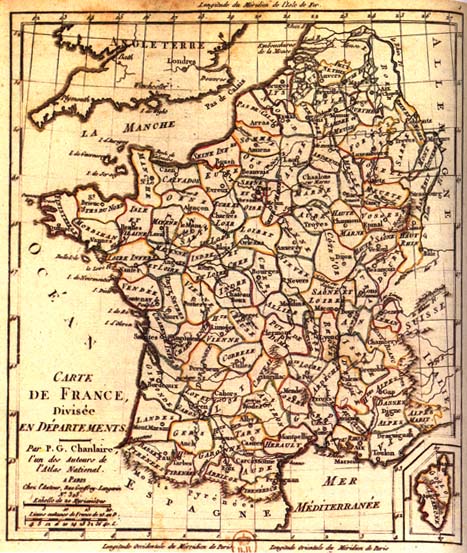 Les 83 départements, Décret du 26 février 1790 Ce décret de l'Assemblée divise la France en 83 départements, avec chacun une ville principale, le chef-lieu.